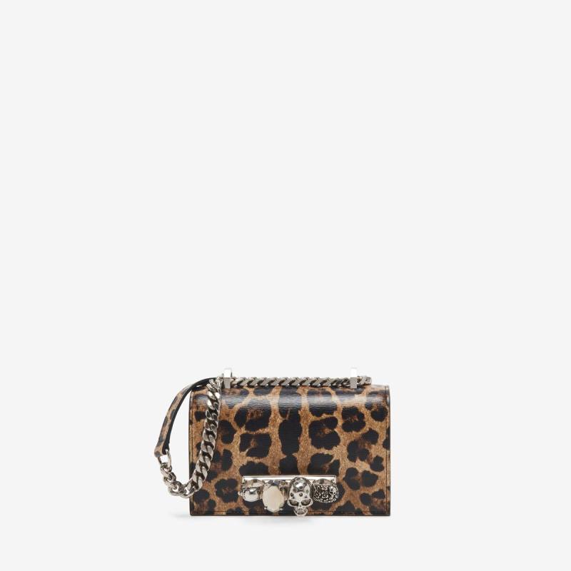 Alexander McQueen Women's Brown Mini Jewelled Satchel (Polyurethane & Viscose)
